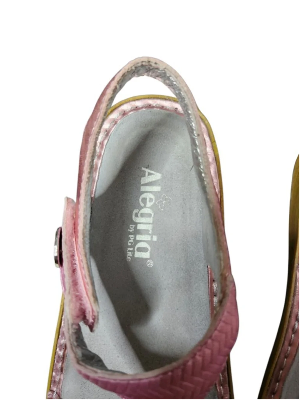 Alegria Kendra Metallic Pink Wedge Sandals EU 38 US 7.5-8 - Picture 4 of 7